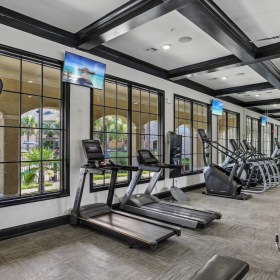 fitness center with ample machines